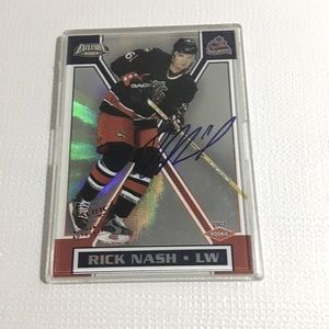 Rick Nash Hockey Card Autographed 2002/2003 Pacific Exclusive #196